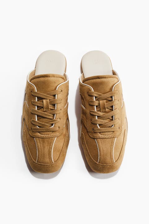 Trainer-style Leather Mules