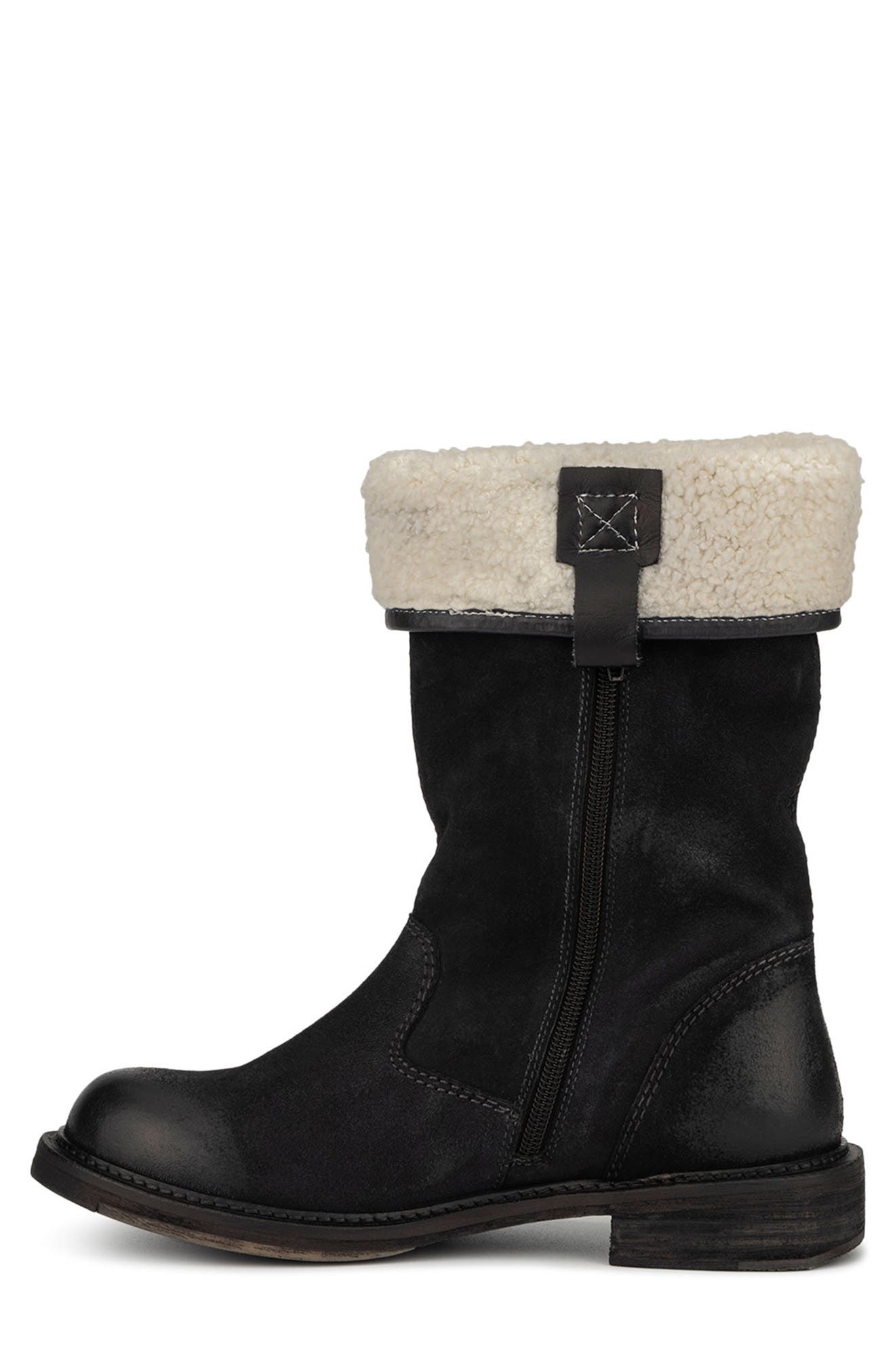 VINTAGE FOUNDRY Trina Faux Fur Trimmed Boot, Alternate, color, 