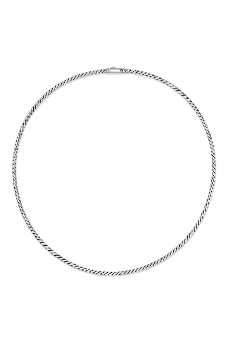 Sculpted Cable Necklace, Alternate, color, SILVER
