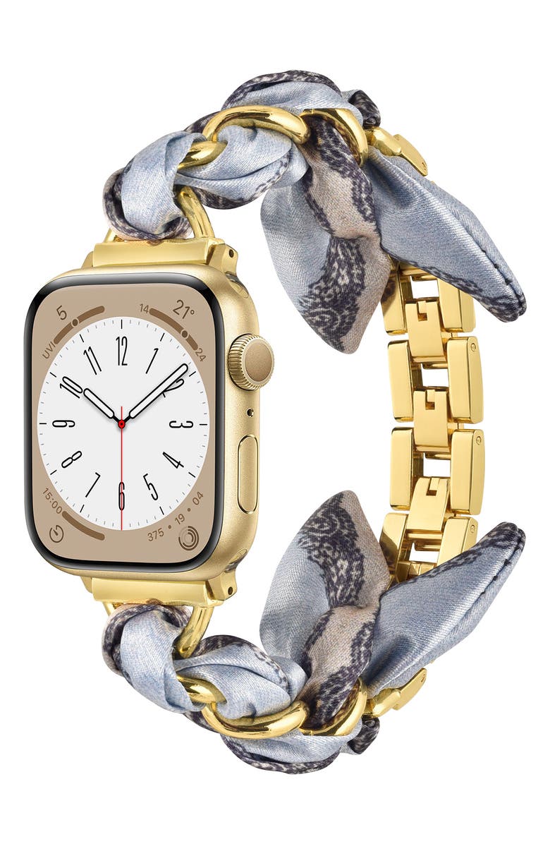 RItech Scarf & Chain Watch Band, Alternate, color, Navy