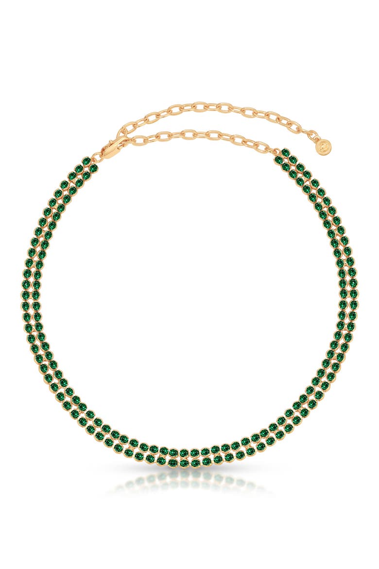 Crystal Sparkle Choker Necklace, Main, color, GREEN