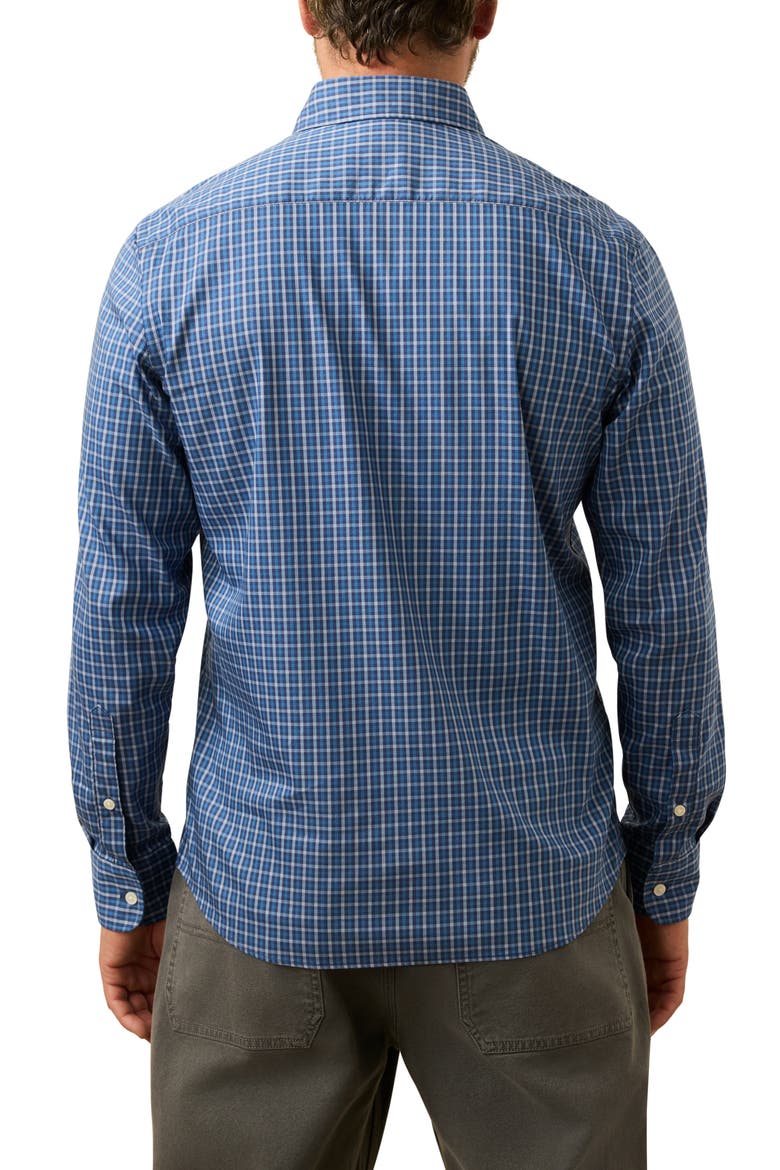 The Movement Button-Up Shirt, Alternate, color, NAVY FEATHER GINGHAM
