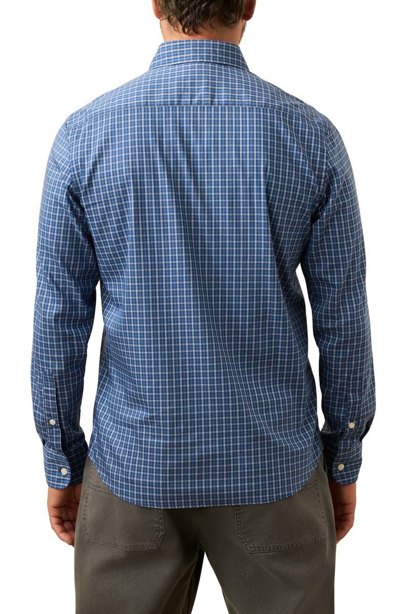 Faherty The Movement Button-Up Shirt, Alternate, color, Navy Feather Gingham