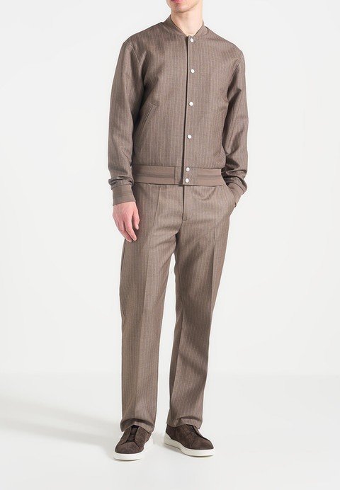 Savin Pinstripe Tailored Bomber