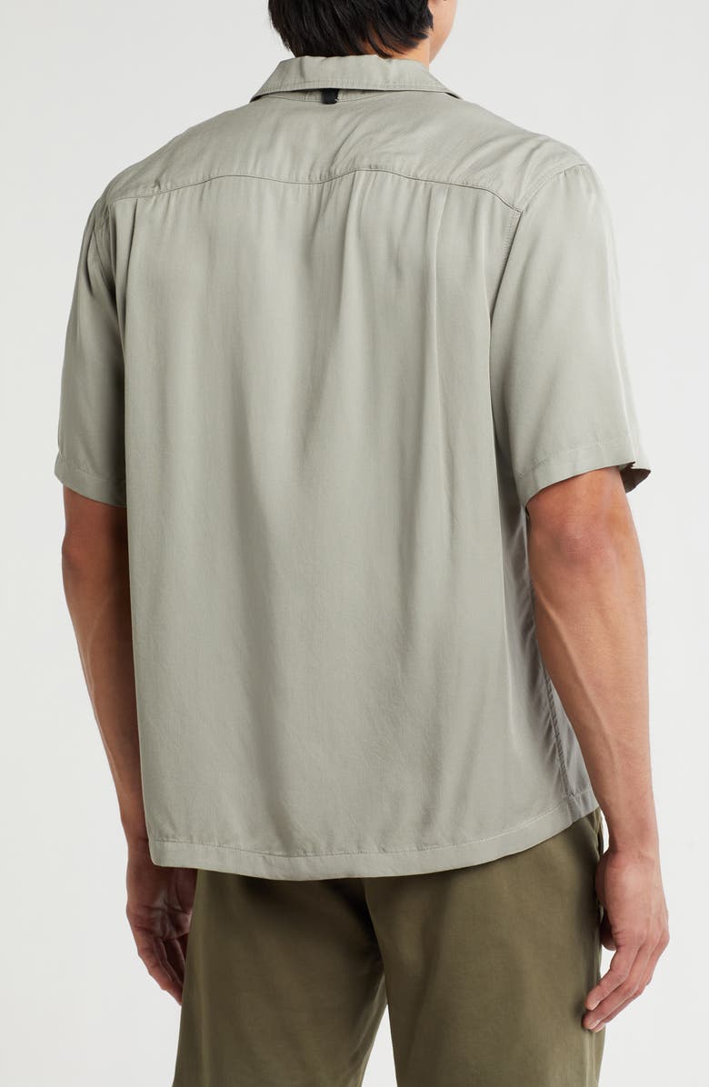 rag & bone Avery Floral Embroidered Camp Shirt, Alternate, color, Vetiver