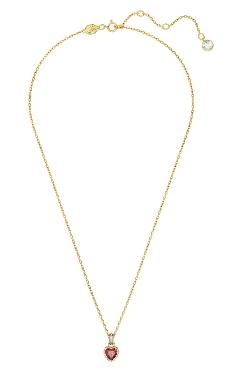 Swarovski Chroma Heart Pendant Necklace, Alternate, color, Red