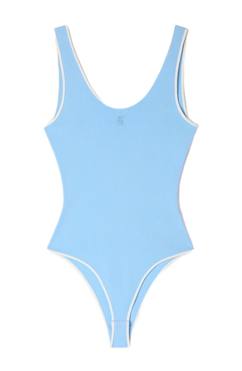 SANDRO Knit bodysuit, Alternate, color, Sky Blue