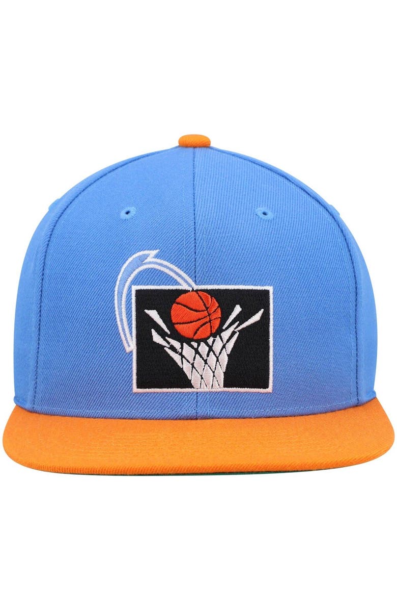 Mitchell & Ness Men's Mitchell & Ness Blue/Orange Cleveland Cavaliers Hardwood Classics Team Two-Tone 2.0 Snapback Hat, Alternate, color, Blue