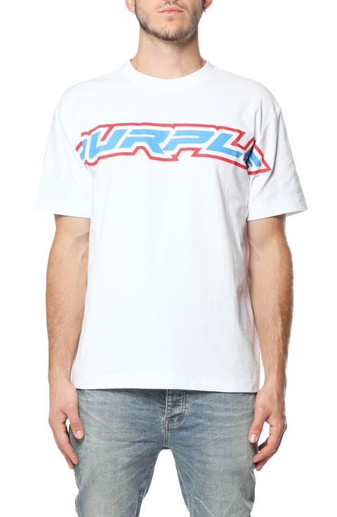 Oversize Textured Cotton Jersey Graphic T-Shirt