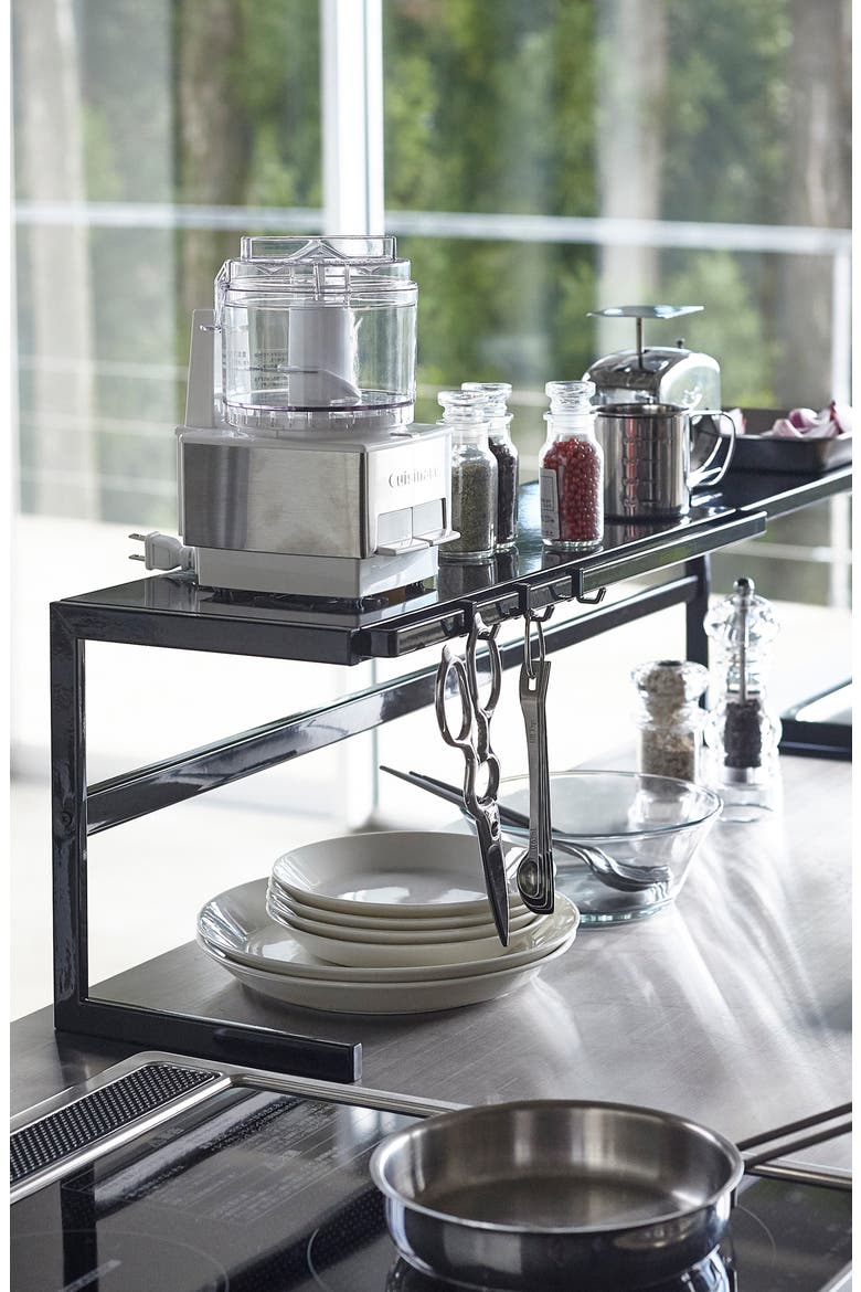 Expandable Countertop Shelf, Alternate, color, BLACK
