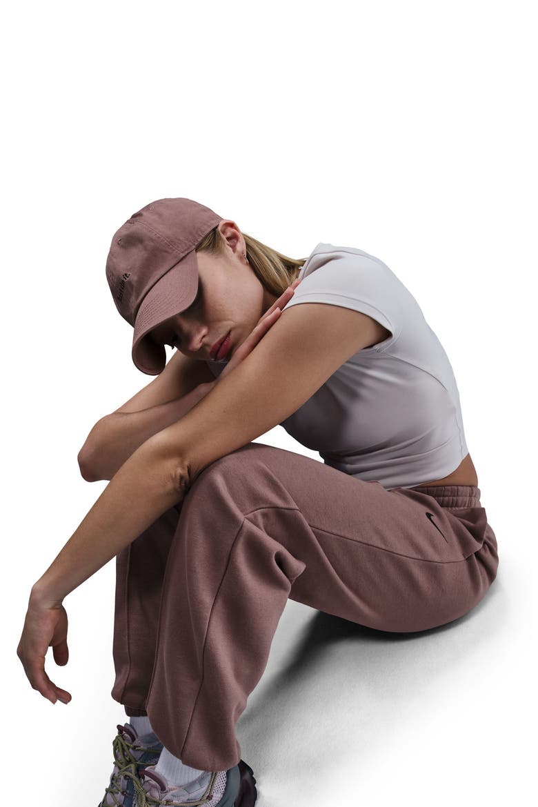 Sportswear Essential Fleece Pants, Alternate, color, SMOKEY MAUVE/ BLACK