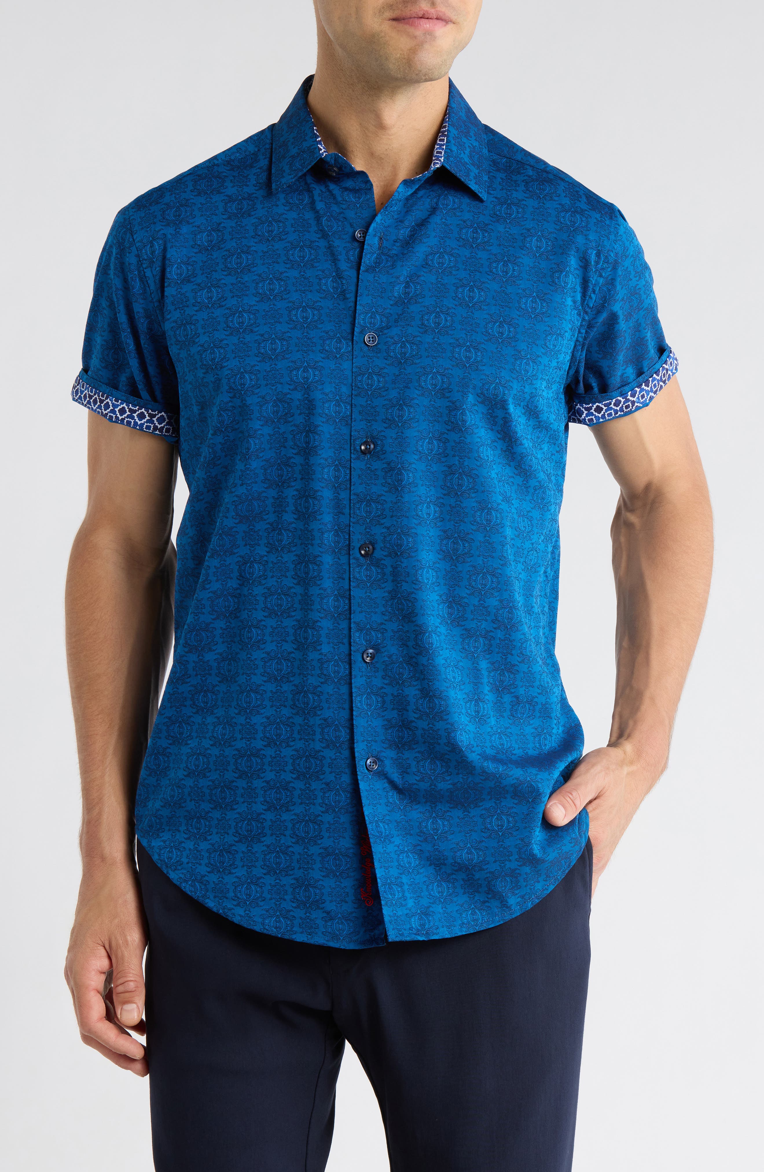 Robert Graham Short Sleeve Woven Button-Up Shirt