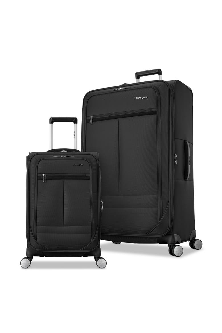 Element Softside Expandable 2 Piece (21"/29") Spinner Luggage Set, Main, color, Black
