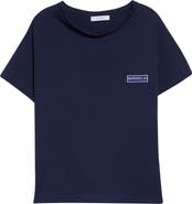 JULIE KEGELS Pulled Neckline Cotton T-Shirt