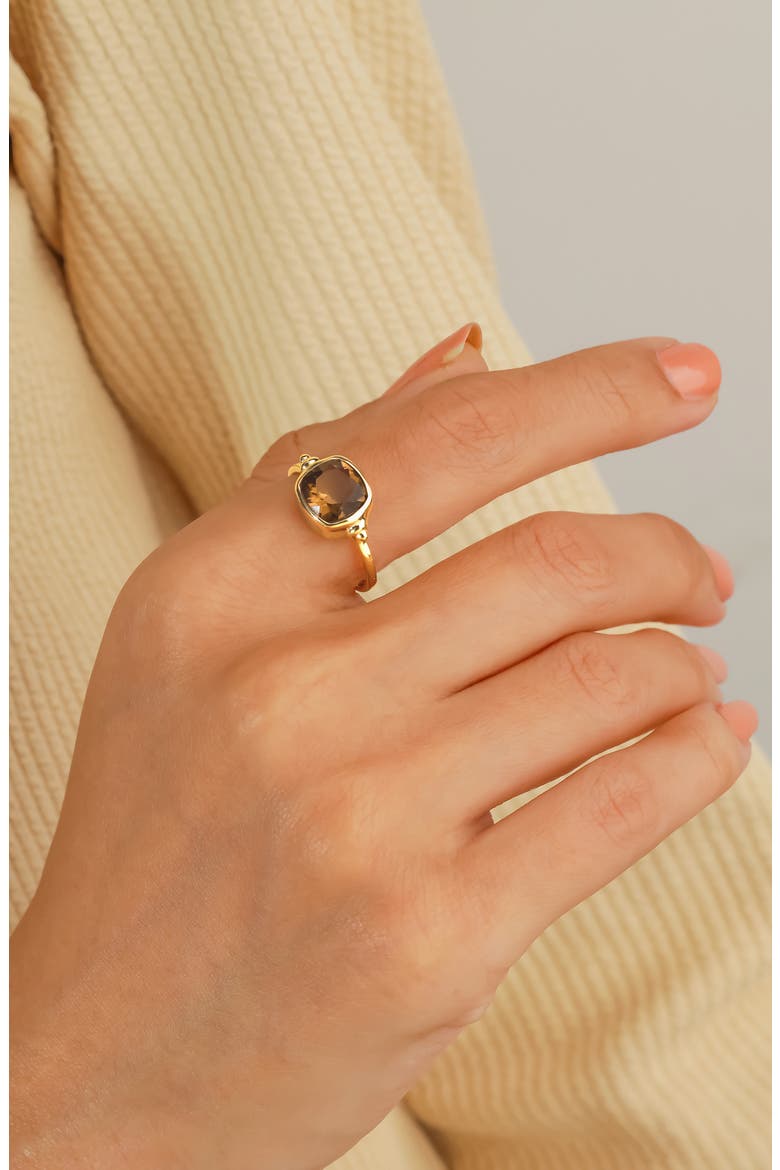 Gemstone Ring, Alternate, color, BROWN