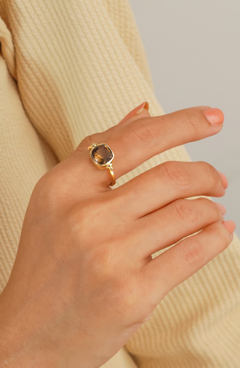 YS GEMS Gemstone Ring, Alternate, color, Brown