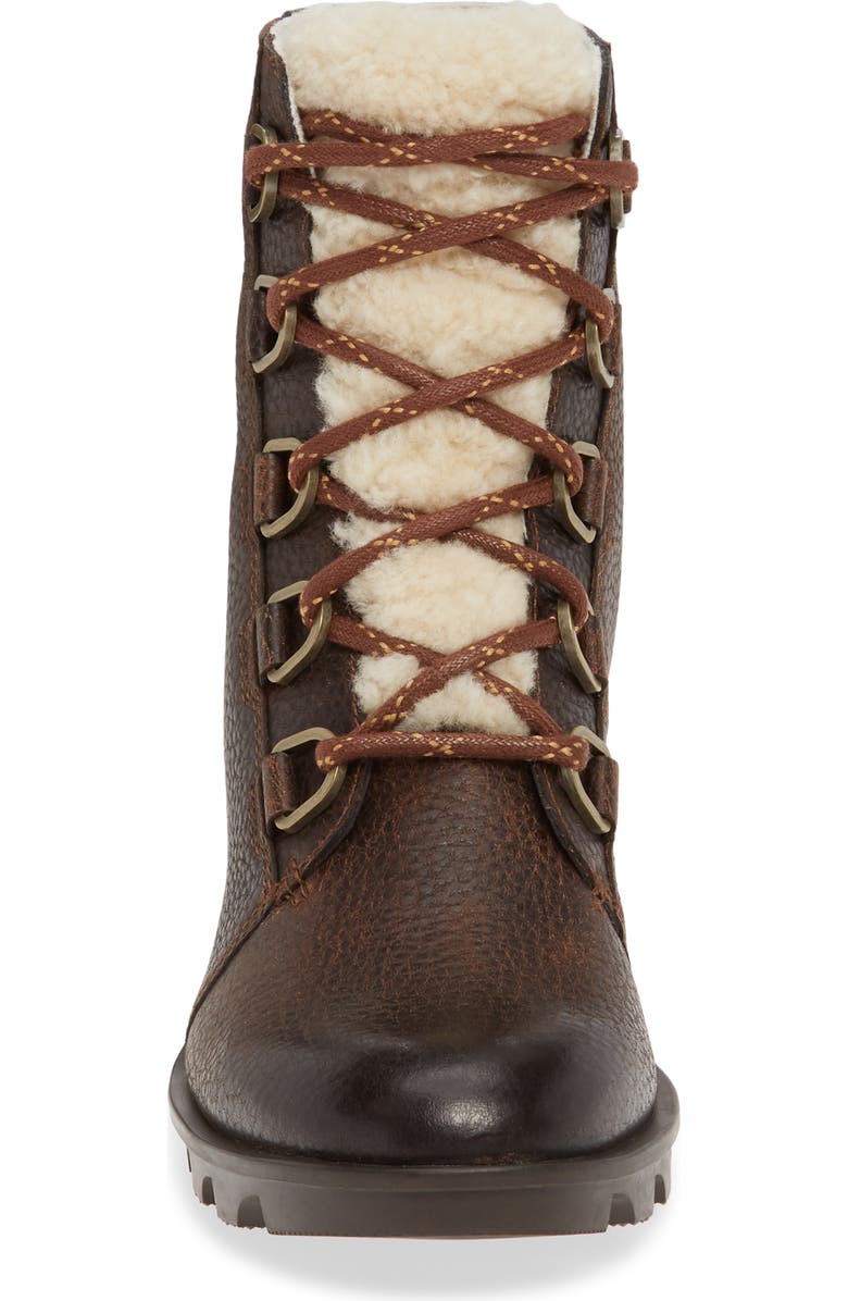 SOREL Phoenix Genuine Shearling Waterproof Bootie, Alternate, color,