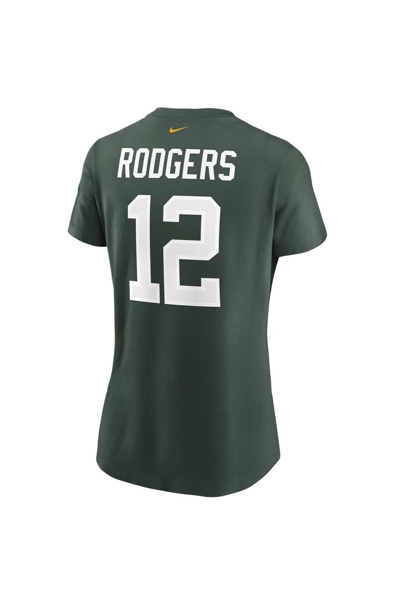 Nike Women's Nike Aaron Rodgers Green Green Bay Packers Name & Number T-Shirt, Alternate, color, 