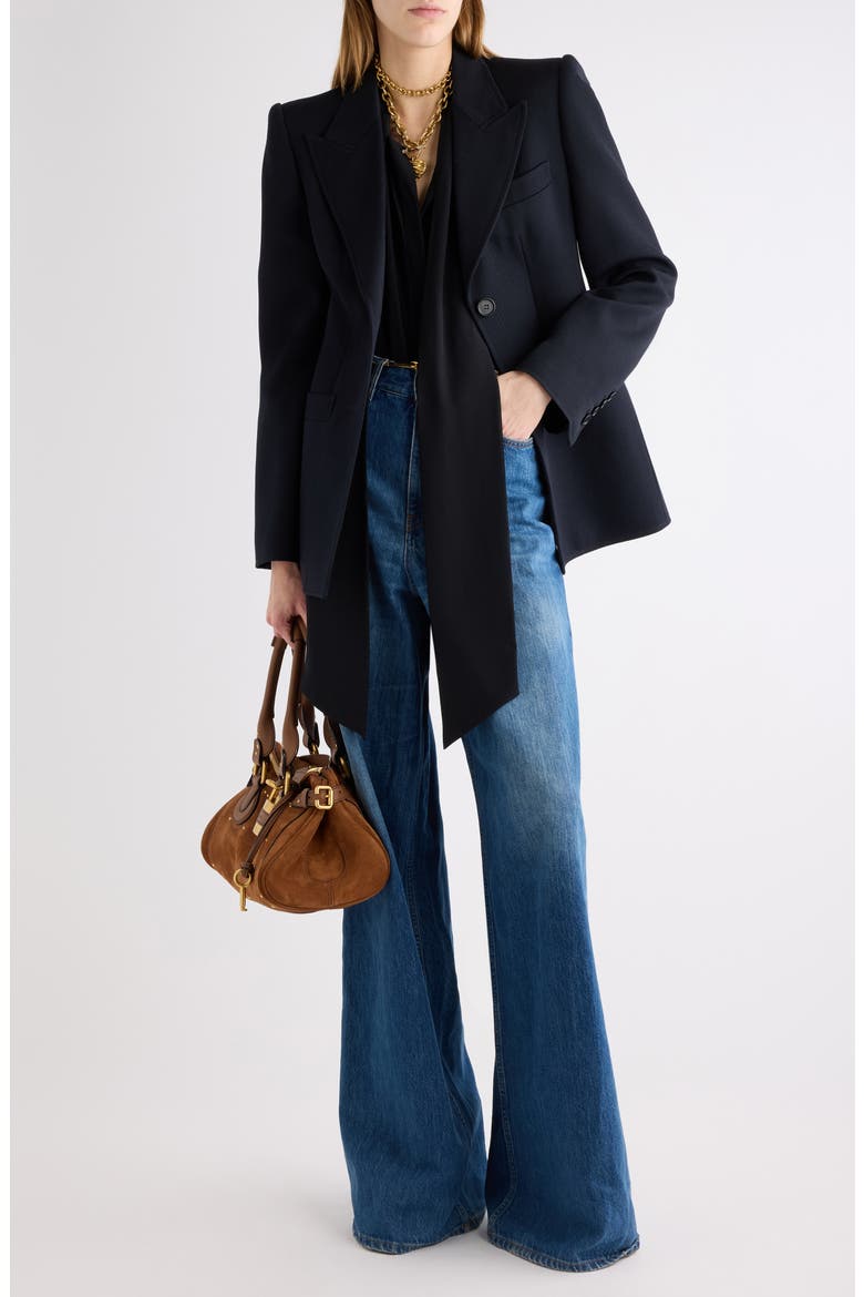 Organic Cotton Flare Leg Jeans, Alternate, color, NIGHT BLUE