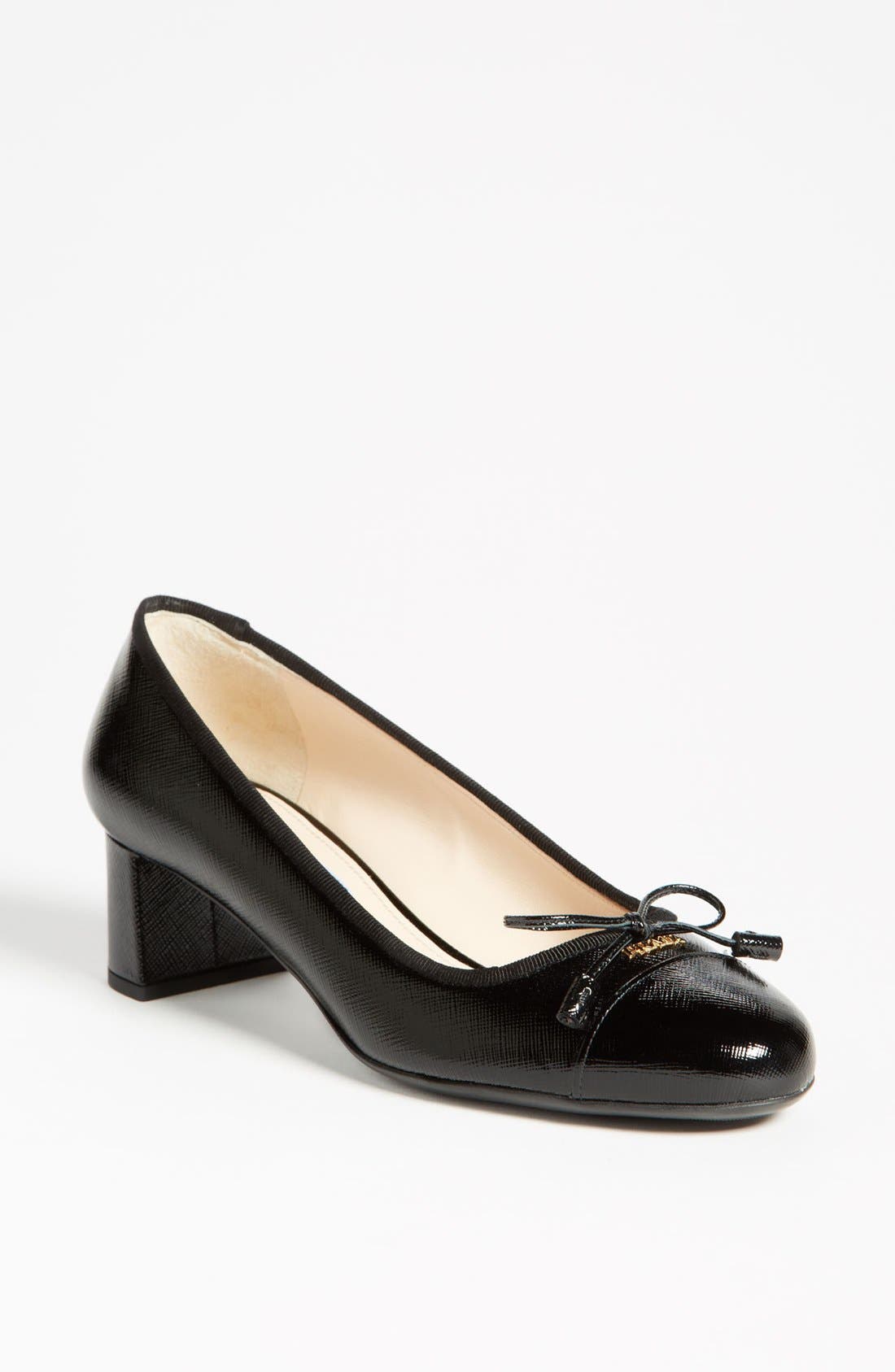Prada Cap Toe Pump, Main, color, 