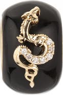 Adina Reyter Black Ceramic + Pavé Dragon Big Bead