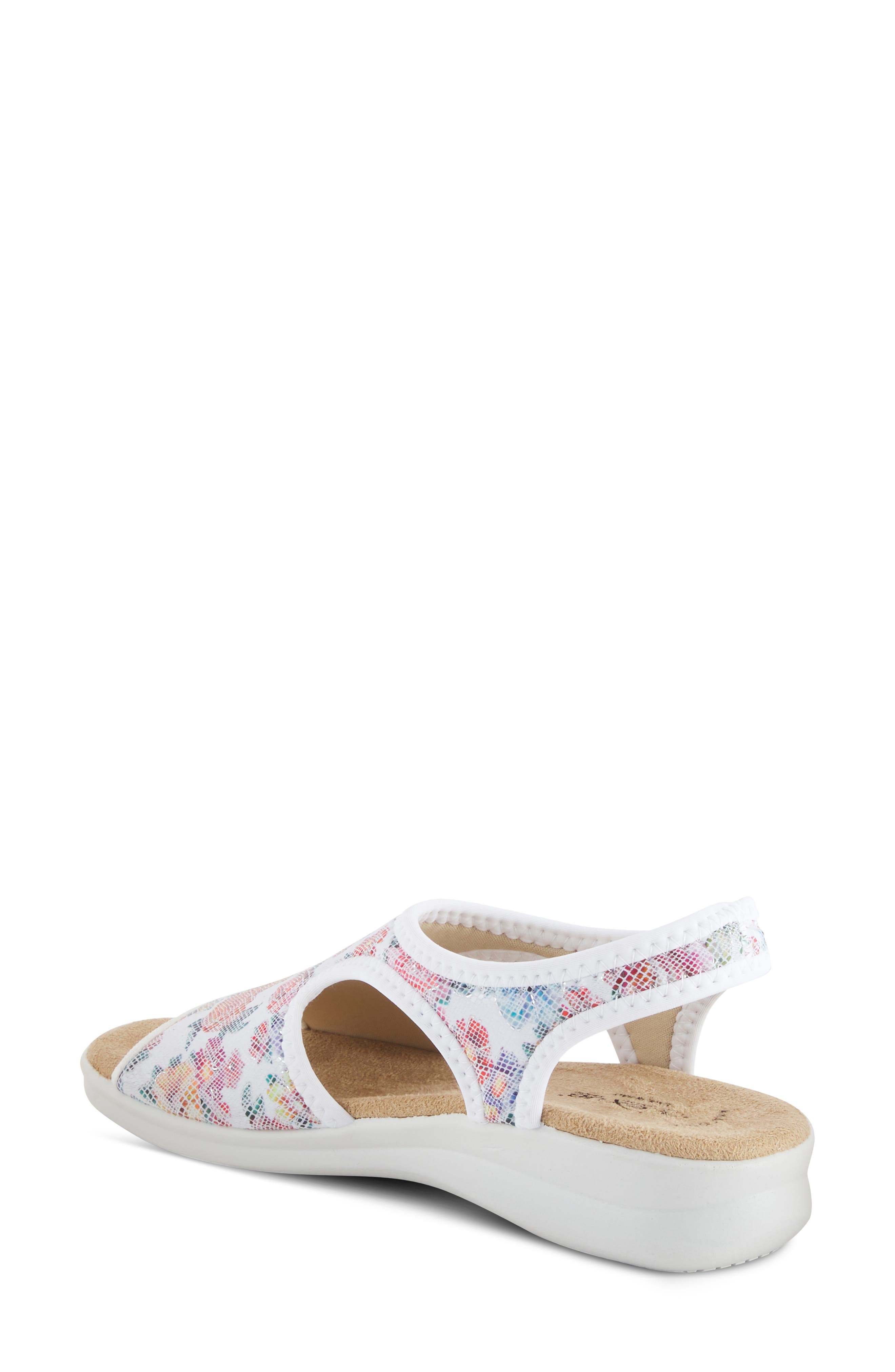 Flexus by Spring Step Nyaman Slingback Sandal, Alternate, color, White Multi