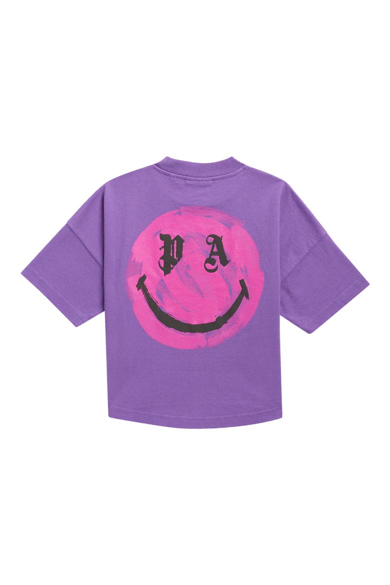 x Smiley Over T-Shirt, Alternate, color, PURPLE FUCHSIA