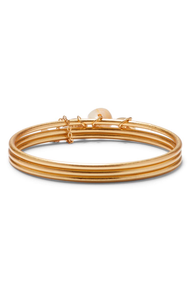 Sole Society Charm Triple Layer Bangle Bracelet, Alternate, color,