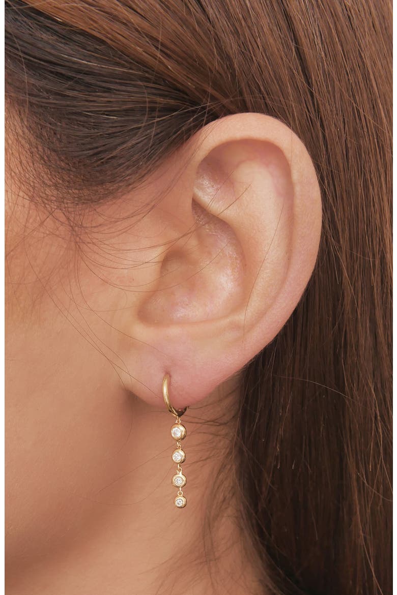 Monaco Bezel Diamond Drop Earrings (Nordstrom Exclusive), Alternate, color, YELLOW GOLD/ DIAMOND