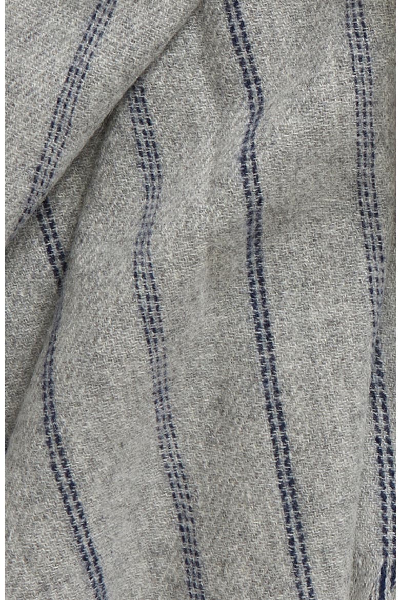 Stripe Lightweight Cashmere Scarf, Alternate, color, WHITE GREY