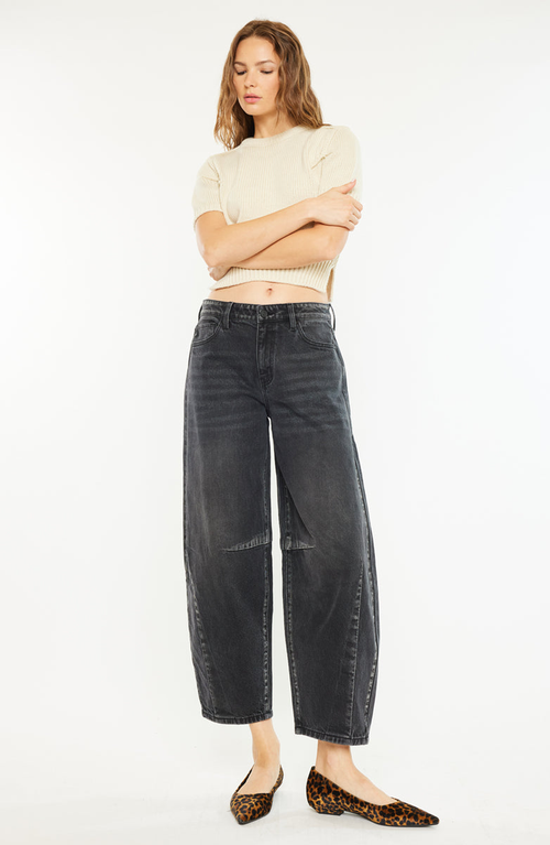 Kancan Luz High Rise Horseshoe Jeans In Black