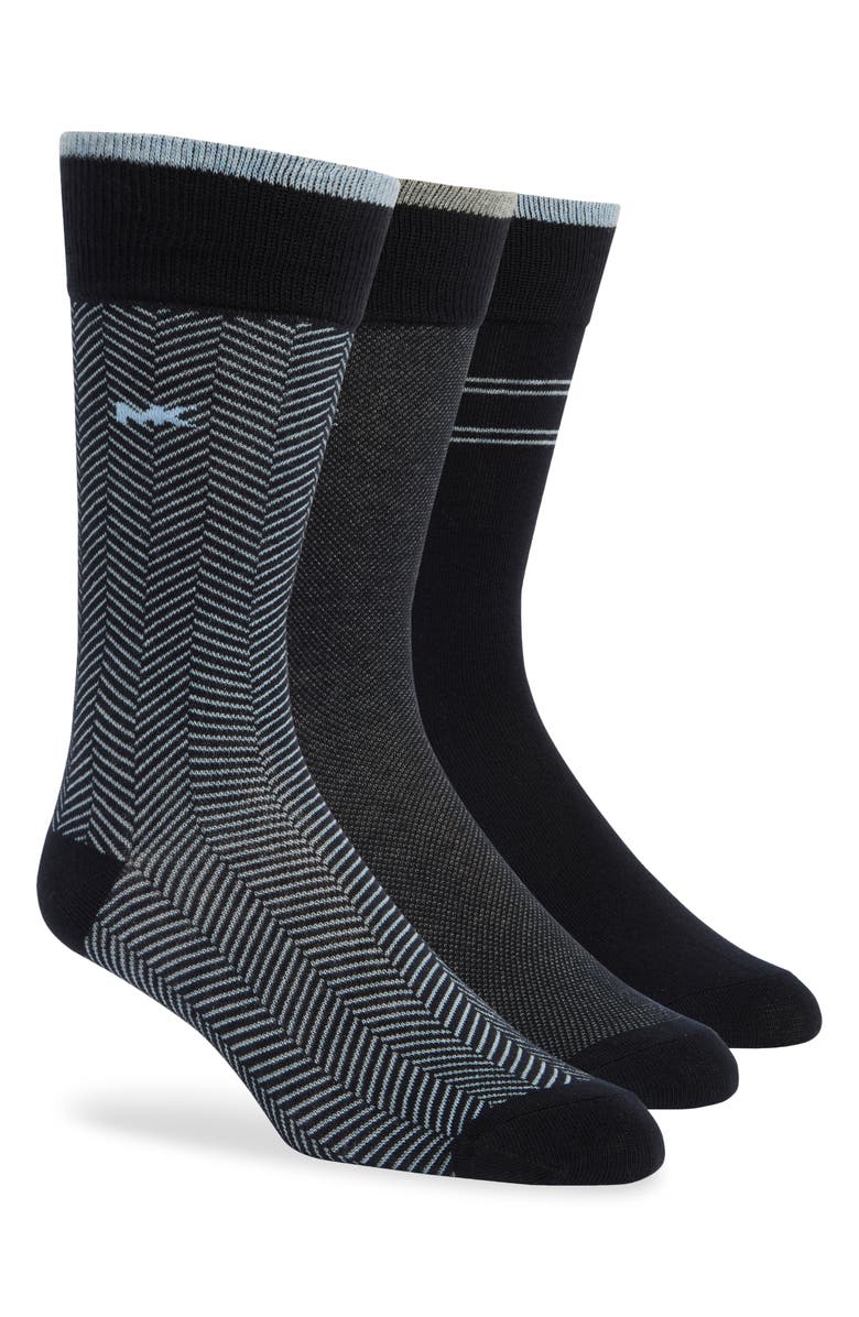 Michael Kors 3-Pack Birdseye Dress Socks, Main, color, 