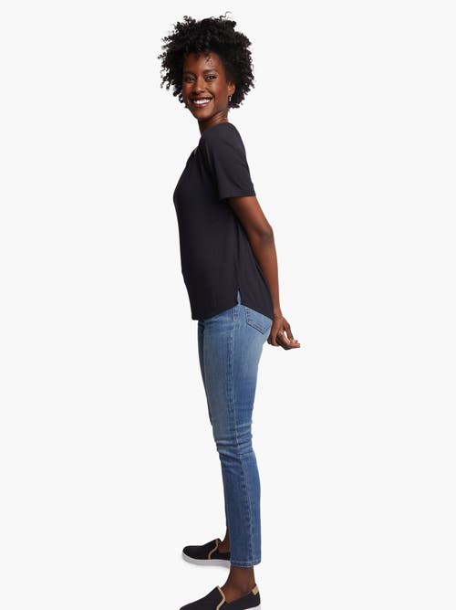 Able Meghan Drapey V-neck Tee In Black