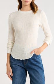 Abound Long Sleeve Waffle Knit Top