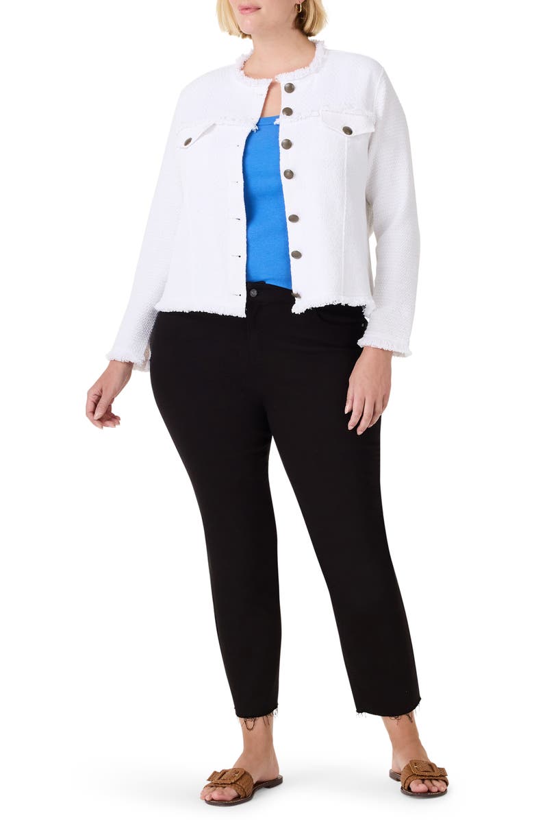 NIC+ZOE Fringe Knit Jacket, Alternate, color,