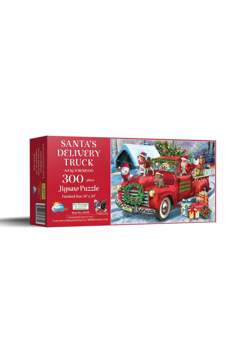 Santa's Delivery Truck 300 piece Jigsaw Puzzle for Adults, Main, color, Multicolor