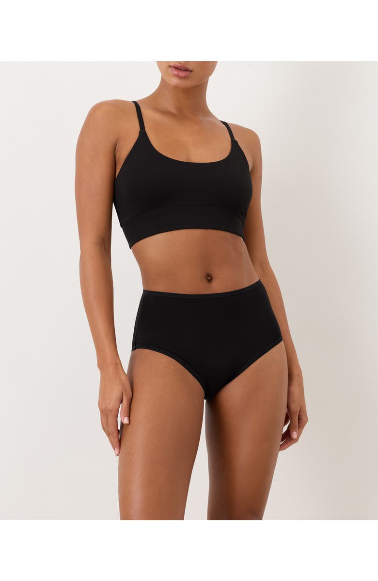 Pact Everyday High Rise Brief 5-Pack Made With Organic Cotton, Alternate, color, Black