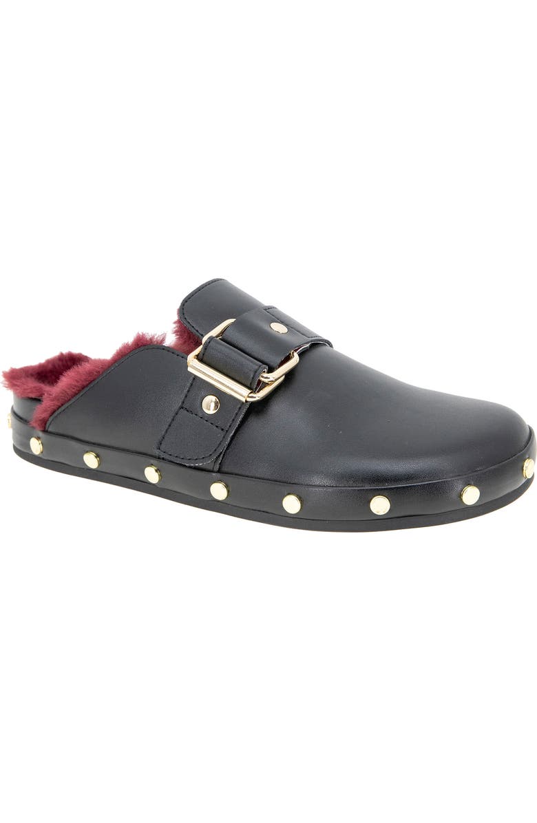 BCBGeneration Haisley Clog, Main, color, Black Faux Fur