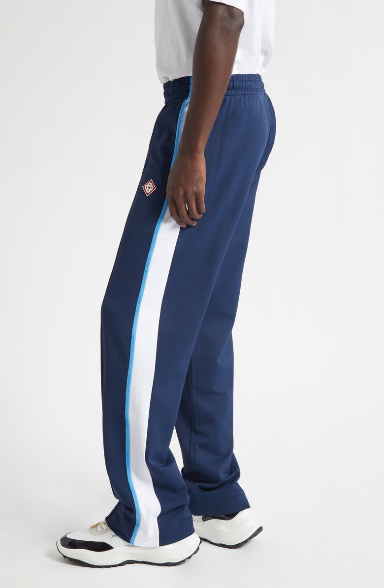 Casablanca Textured Track Pants, Alternate, color, Navy / White