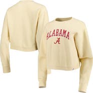 LEAGUE COLLEGIATE WEAR Women's League Collegiate Wear Cream Alabama Crimson Tide Classic Campus Corded Timber Sweatshirt