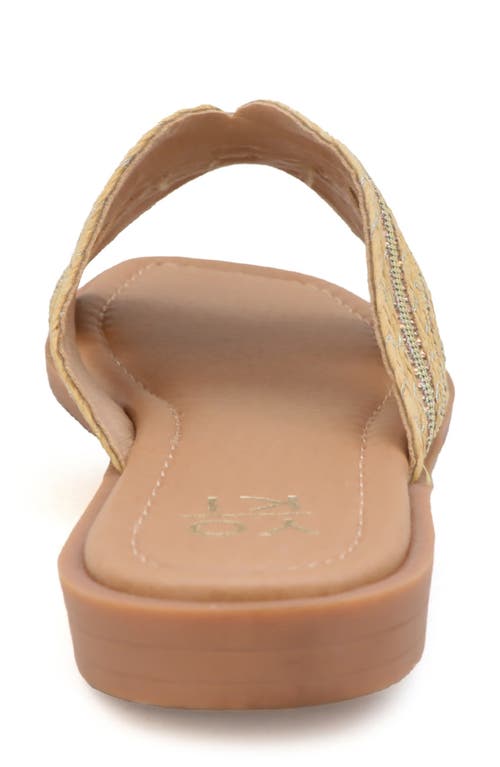 Yoki Suzana Slide Sandal In Natural/gold
