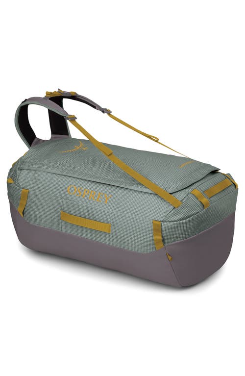 Osprey Transporter® 95-liter Water Resistant Duffle Backpack In Frosty Mint/soundwave Grey
