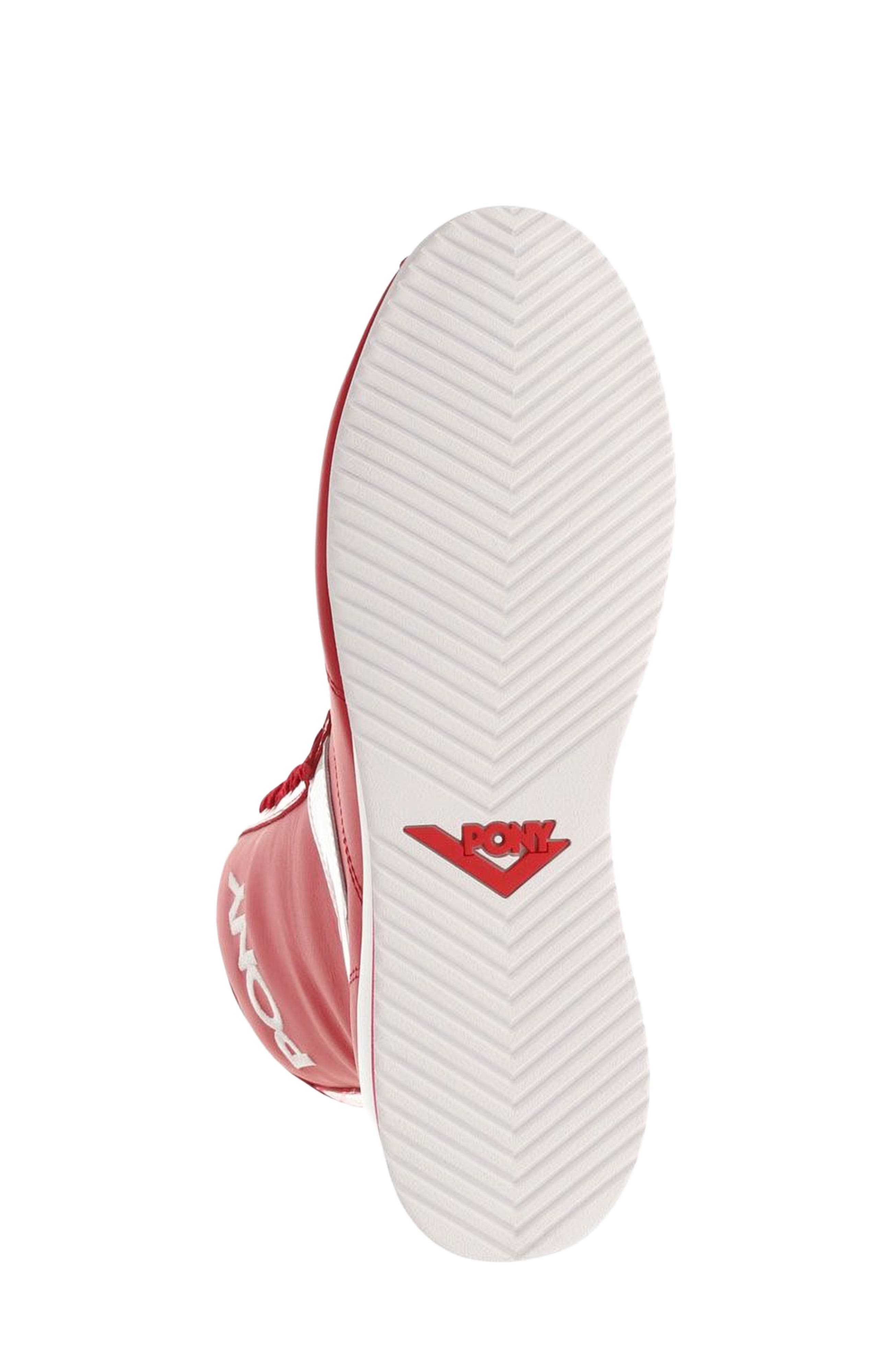 PONY KO-80 High Patent Sneakers, Alternate, color, Red/White