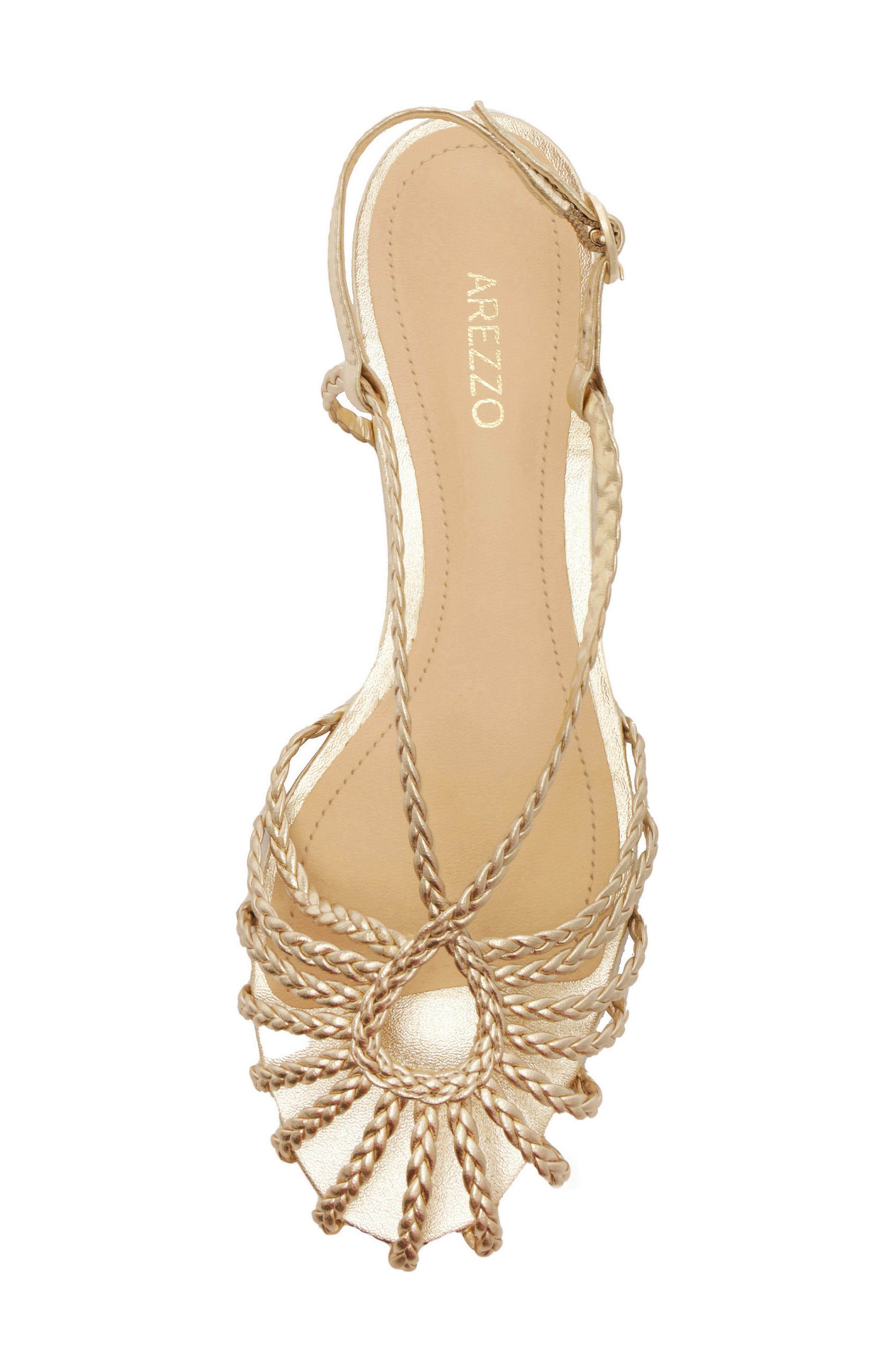 Arezzo Paola Slingback Sandal, Alternate, color, Platino