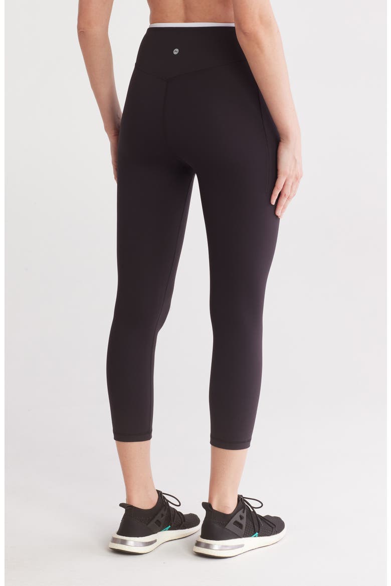 Pocket Capri Leggings, Alternate, color, BLACK