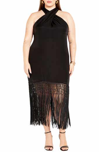 City Chic Calypso Fringe Maxi Dress