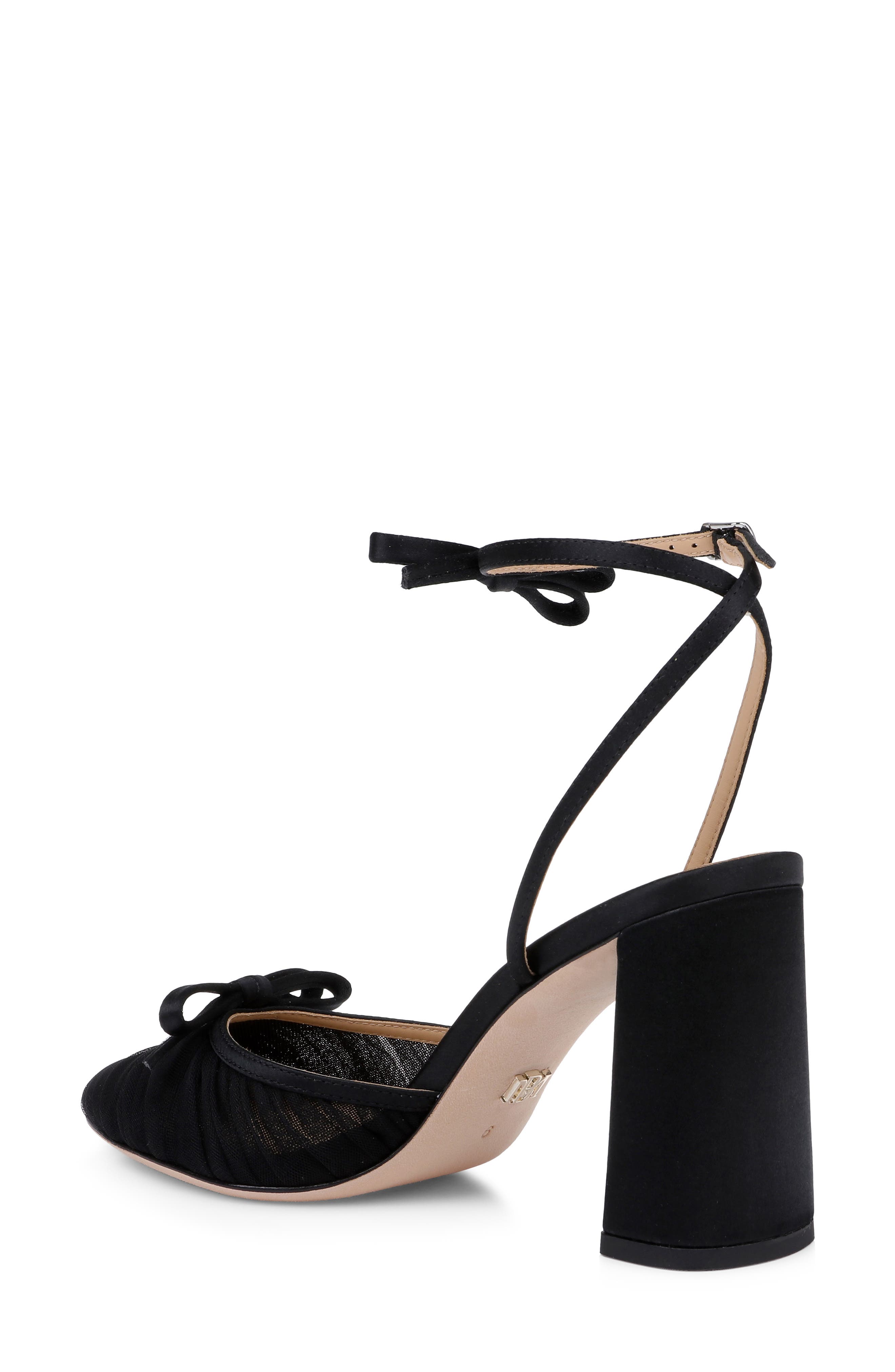 Rebecca Ankle Strap Pump, Alternate, color, BLACKSATIN