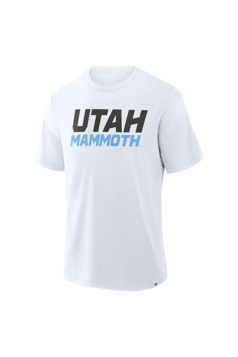Men's Fanatics  White Utah Mammoth Wordmark Stadium Slub T-Shirt, Alternate, color, White