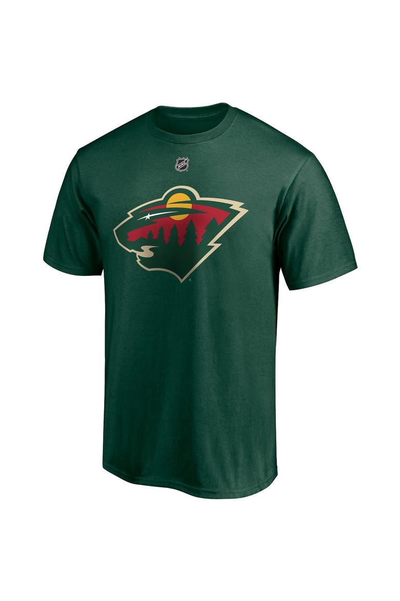 Men's Fanatics Branded Kirill Kaprizov Green Minnesota Wild Authentic Stack Name & Number T-Shirt, Alternate, color, GREEN