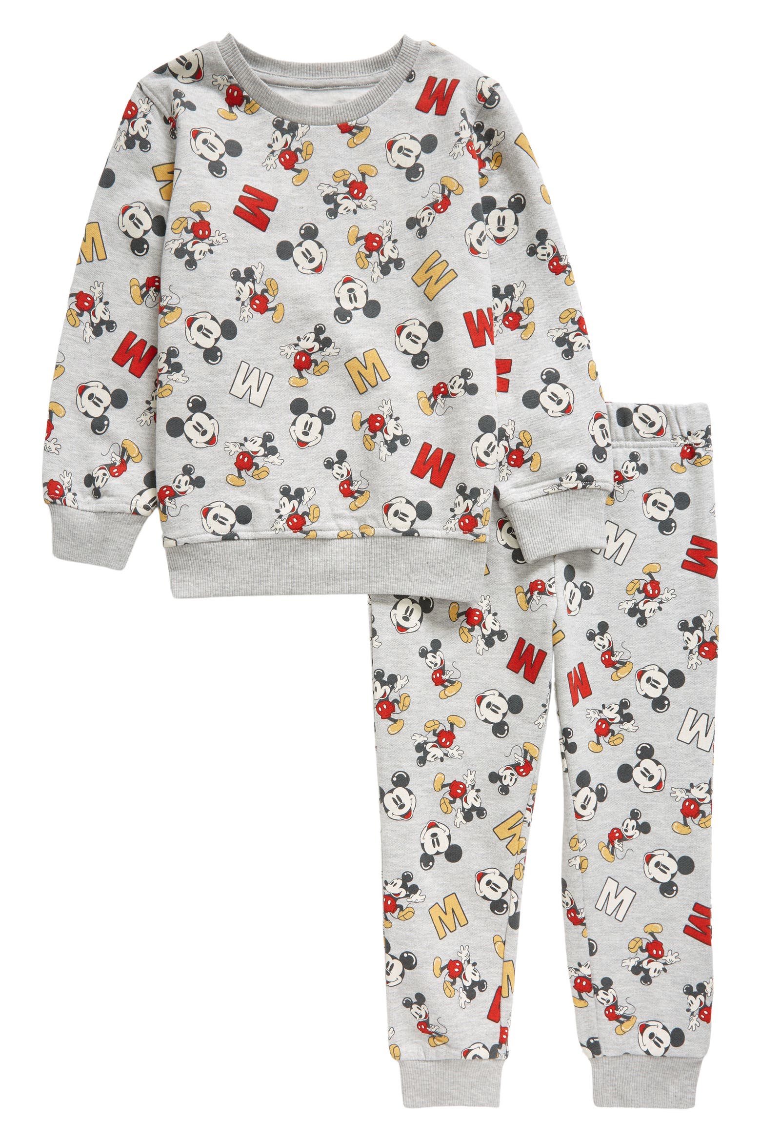 Technology One Mouse Jem Kids' Mickey Mouse Print Sweatshirt & Sweatpants Set | Nordstromrack